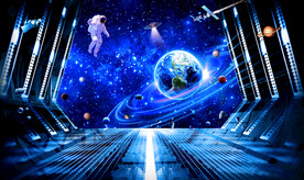 3D宇宙星空背景墙