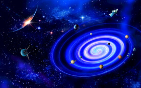 漩涡星系星空背景