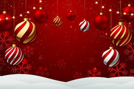 喜庆红色圣诞海报底图