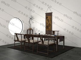 新中式茶几 全实木