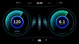 科技感汽车车载导航UI仪表盘