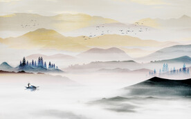 晶瓷画抽象画山水风景画