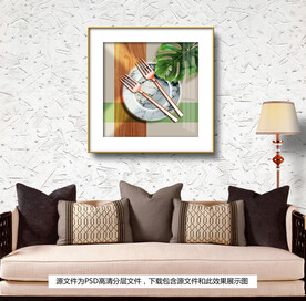 现代简约轻奢风餐厅装饰画餐厅挂
