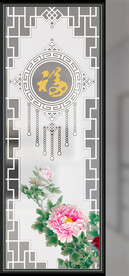 高清分层透明底屏风玻璃打印图