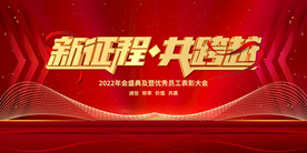 新征程 共跨越 年会背景