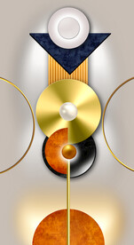 晶瓷画抽象画圆形光影画