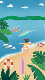 冲浪 海边 夏天