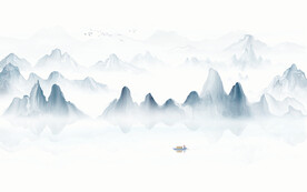 最新中式客厅山水画