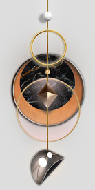 晶瓷画抽象画圆形光影画