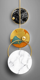 晶瓷画抽象画圆形光影画