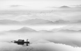 新中式水墨山水画