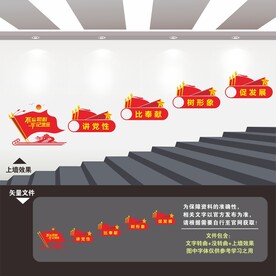 党建楼梯文化墙