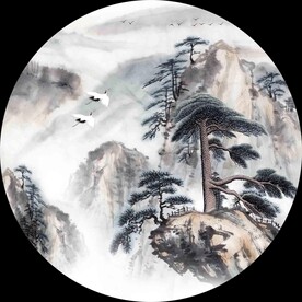 高清圆形装饰画写真图