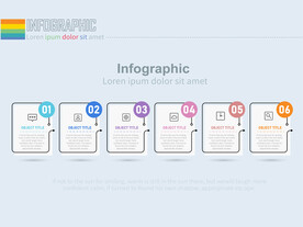 商务PPT六个分项信息图标结构