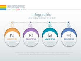 商务PPT四个分项信息图表结构