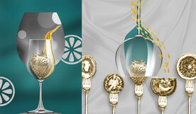 晶瓷画抽象画餐厅餐具红酒杯