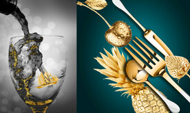 晶瓷画餐厅餐具红酒杯