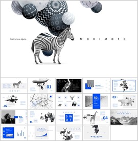 清新白色抽象艺术ppt模板