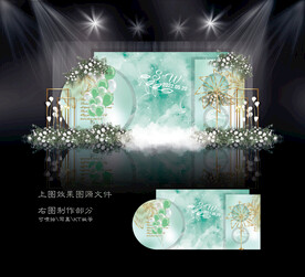 绿色婚礼迎宾区