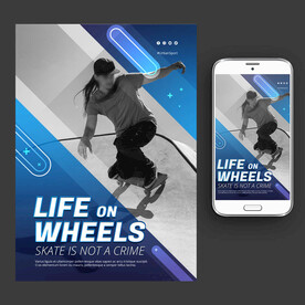 滑板极限运动海报