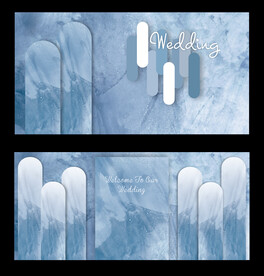 雾霾蓝婚礼舞台背景图片