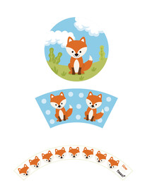 卡通狐狸陶瓷儿童餐具