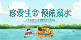 预防溺水 安全知识 宣传展板 