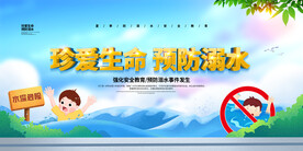 预防溺水 安全知识 宣传展板 