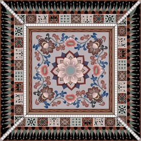 敦煌壁画405窟莲花缠枝藻井