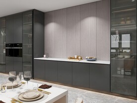 全屋定制现代客厅餐柜效果图图片