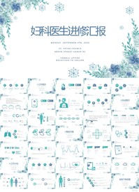 蓝色妇科医生进修汇报总结PPT