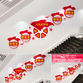 人民武装部楼道文化墙