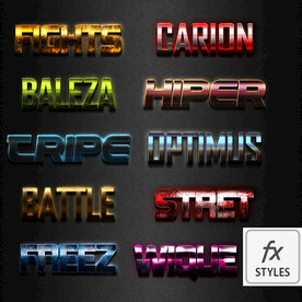 科幻大气金属光泽特效字ASL样