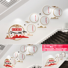 社区建设楼道文化墙