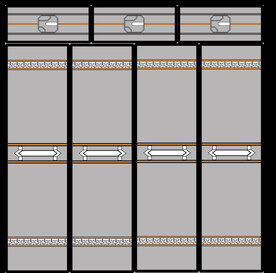 高清分层透明底推拉门一套