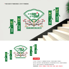 学校楼梯 文化墙