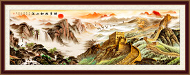 五岳独尊泰山长城装饰画