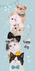 手绘可爱卡通大眼萌宠玄关