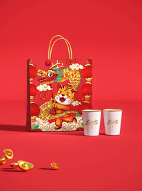 虎年礼盒纸杯样机