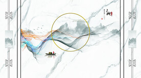 晶瓷画山水画电视背景墙