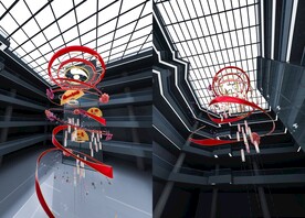 2022虎年商场丝绸吊饰