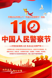 中国人民警察节海报