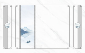 晶瓷画大理石电视背景墙