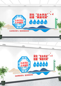 五水共治文化墙设计