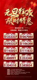 元旦狂欢限时特惠特价房源海报