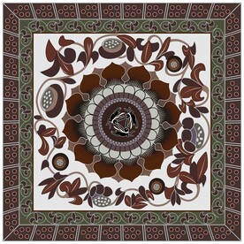 敦煌383窟隋三兔莲花缠枝藻井