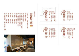 食堂餐厅文化装饰字创意排版设计
