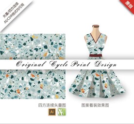 矢量手绘创意杂乱碎石图案