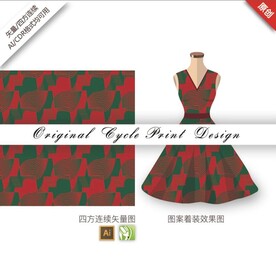 矢量抽象简约几何黑色无缝图案