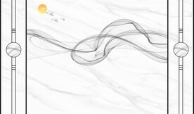 晶瓷画抽象画线条大理石纹